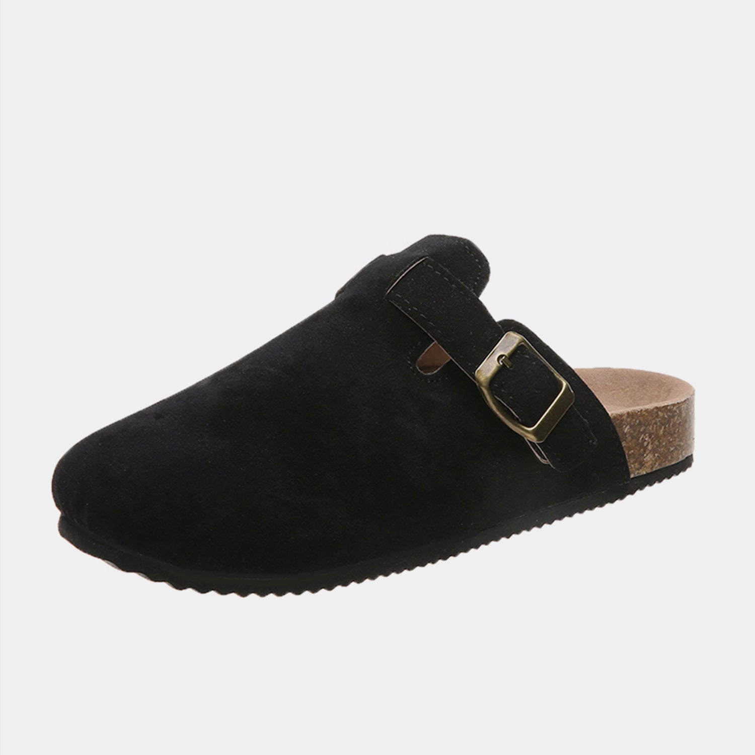 Suede Closed Toe Buckle Slide - Luminous Bear Shop