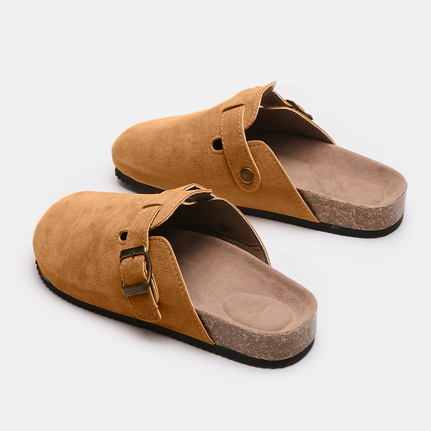 Suede Closed Toe Buckle Slide - Luminous Bear Shop
