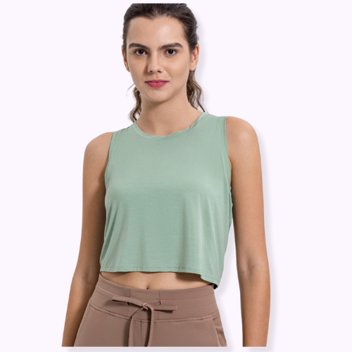 Scoop Neck Crop Tank Top