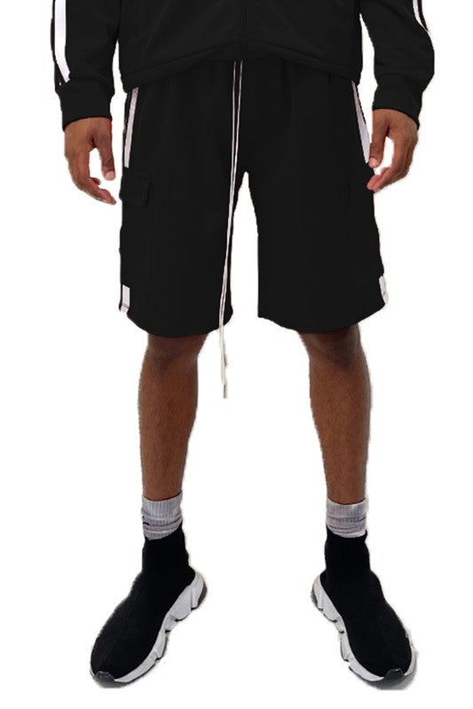 Two Stripe Cargo Pouch Shorts - Luminous Bear Shop