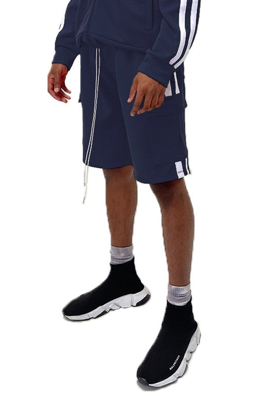 Two Stripe Cargo Pouch Shorts - Luminous Bear Shop