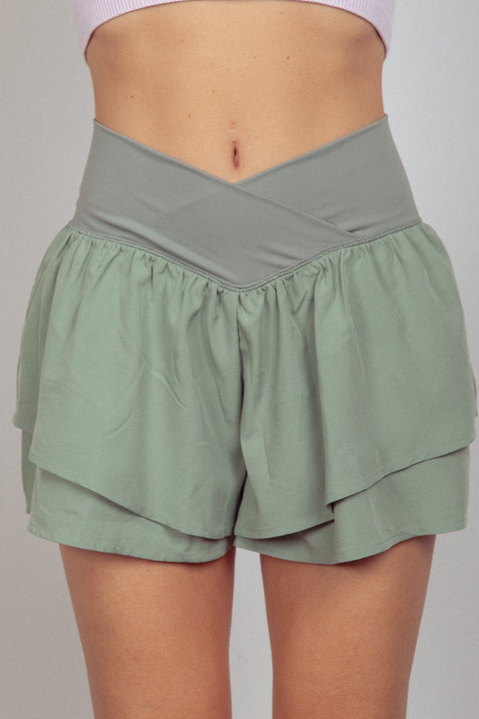Ruffle Running Shorts