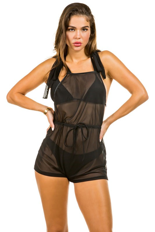 two piece swimsuit with jumpsuit coverup - Luminous Bear Shop