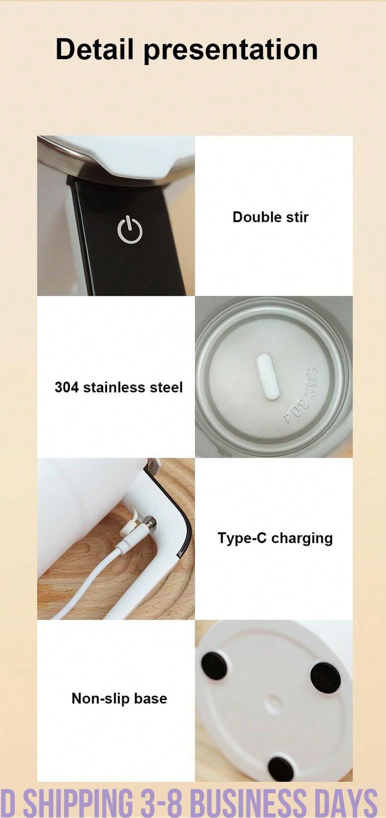 The Ultimate Self-Stirring Coffee Companion, Ship from USA