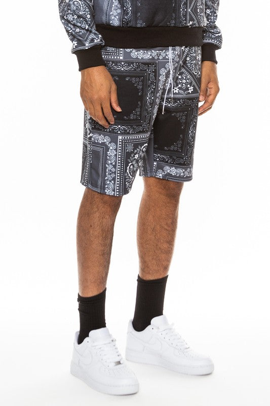 Weiv Mens Paisley Bandana Print Shorts - Luminous Bear Shop