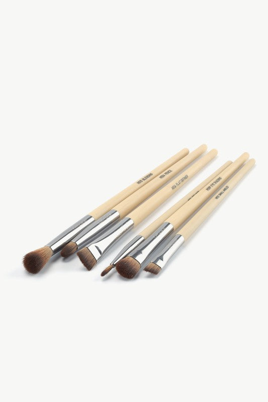 Lafeel Full Eye Brush Set in Taupe - Luminous Bear Shop