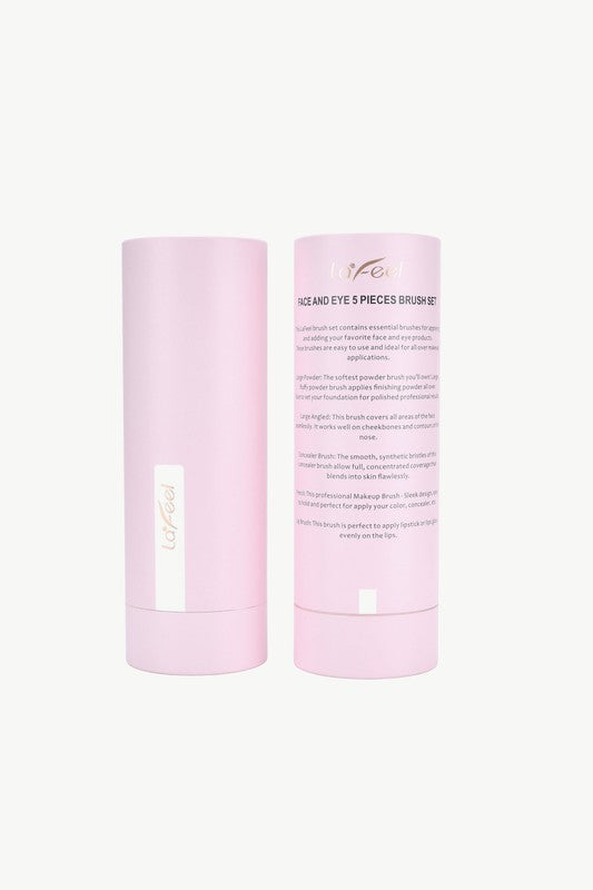 Lafeel Face and Eye Brush Set in Taupe - Luminous Bear Shop