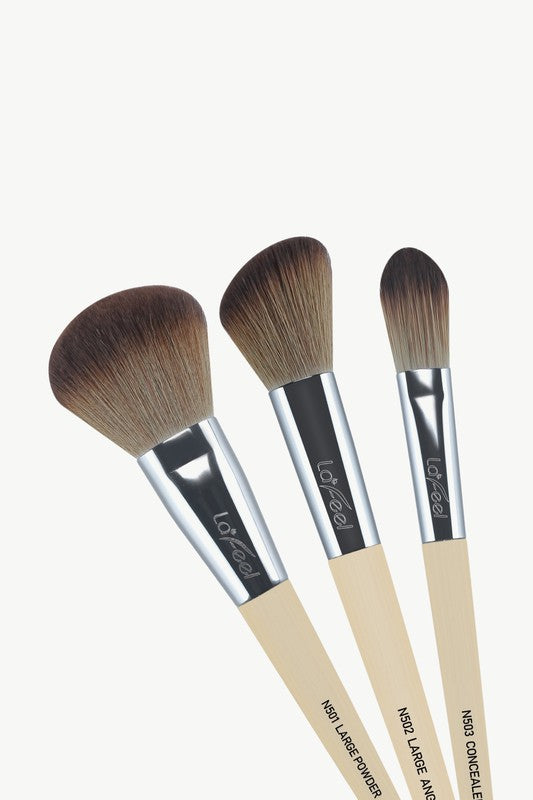 Lafeel Face and Eye Brush Set in Taupe - Luminous Bear Shop