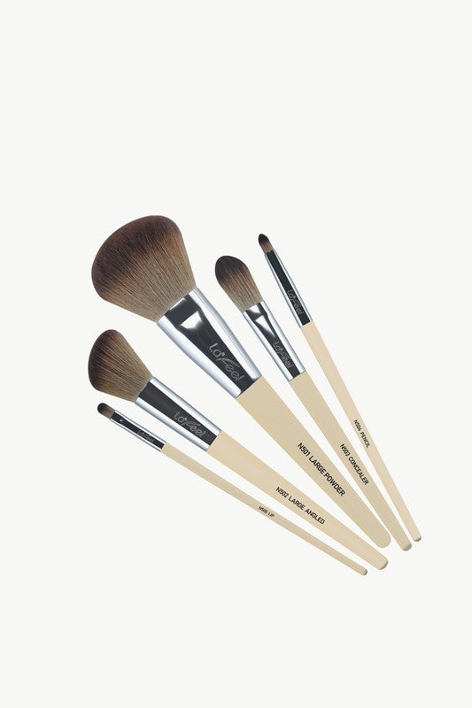 Lafeel Face and Eye Brush Set in Taupe - Luminous Bear Shop