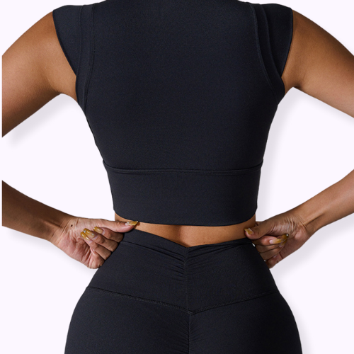 Cap Sleeve Workout Crop Top
