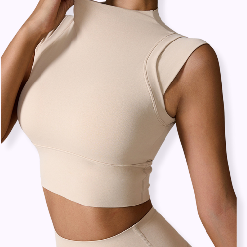 Cap Sleeve Workout Crop Top
