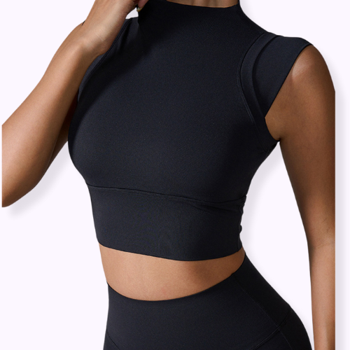 Cap Sleeve Workout Crop Top