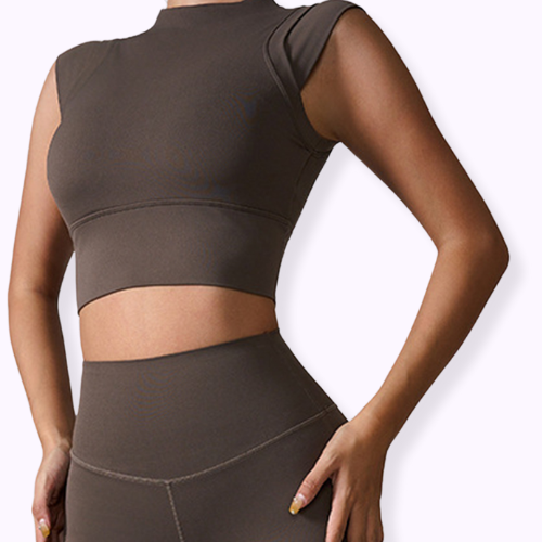 Cap Sleeve Workout Crop Top