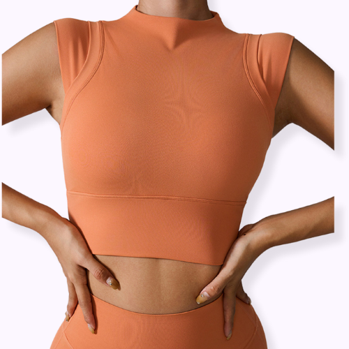 Cap Sleeve Workout Crop Top