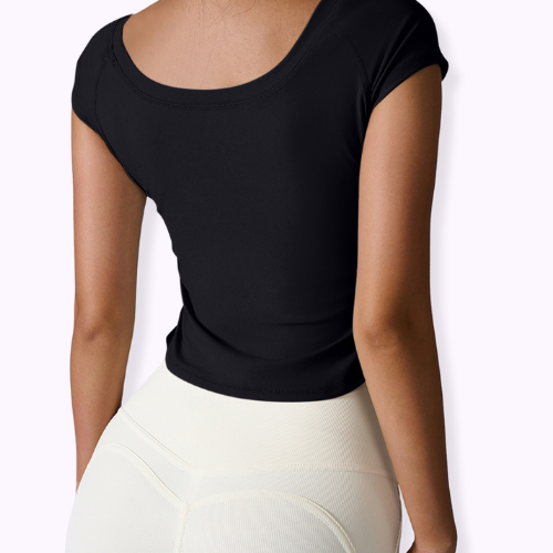 Round Neck Short Sleeve Active T-Shirt