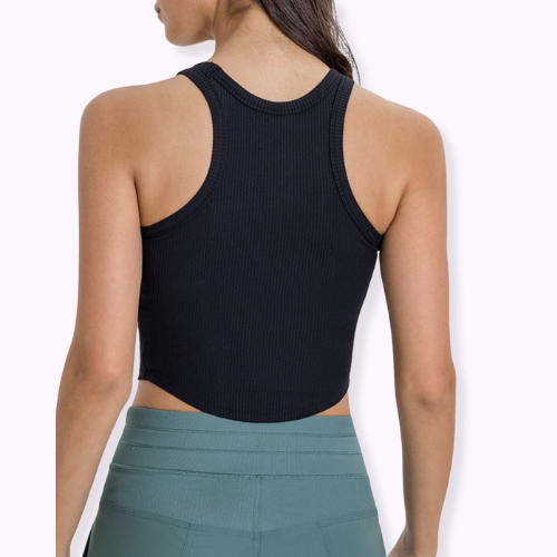 Round-Neck Racerback Crop Top