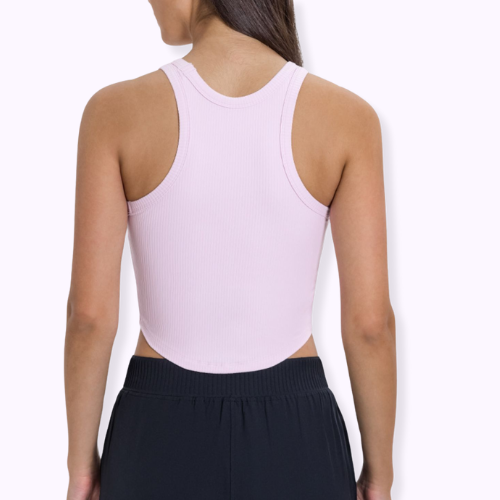 Round-Neck Racerback Crop Top