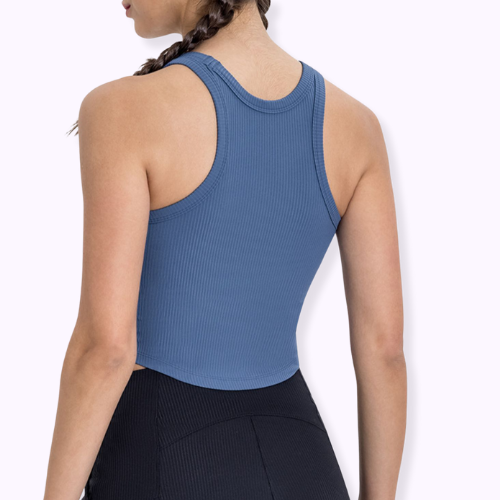 Round-Neck Racerback Crop Top