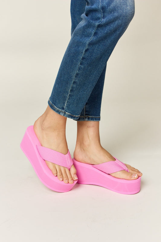 WILD DIVA Open Toe Platform Wedge Sandals - Luminous Bear Shop
