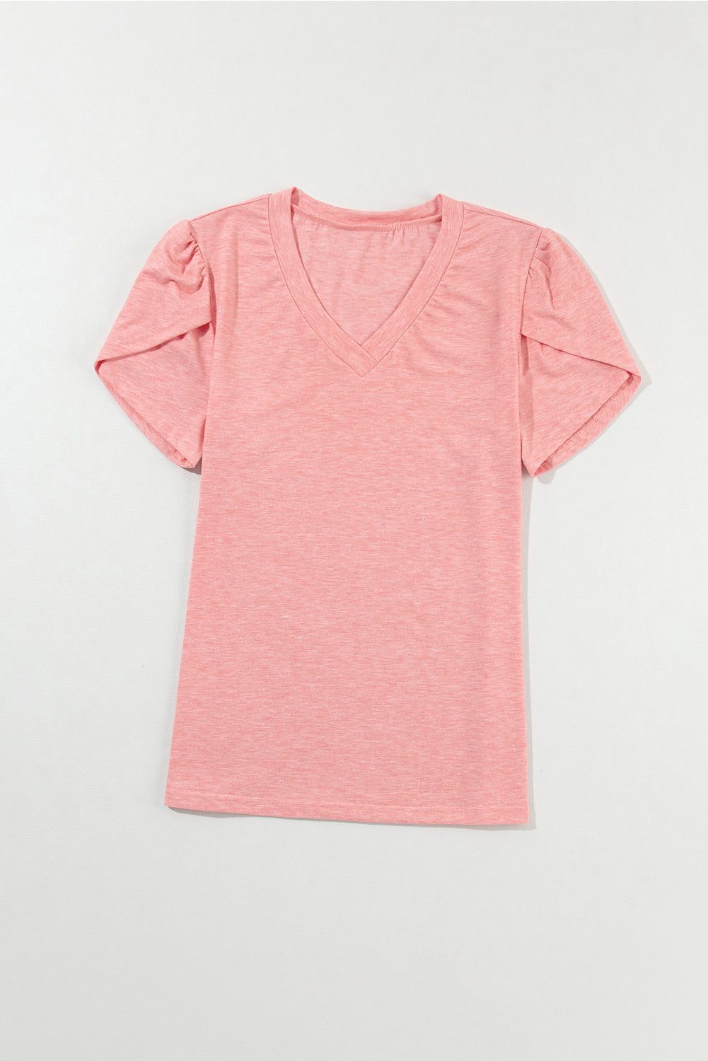 V-Neck Petal Sleeve T-Shirt - Luminous Bear Shop
