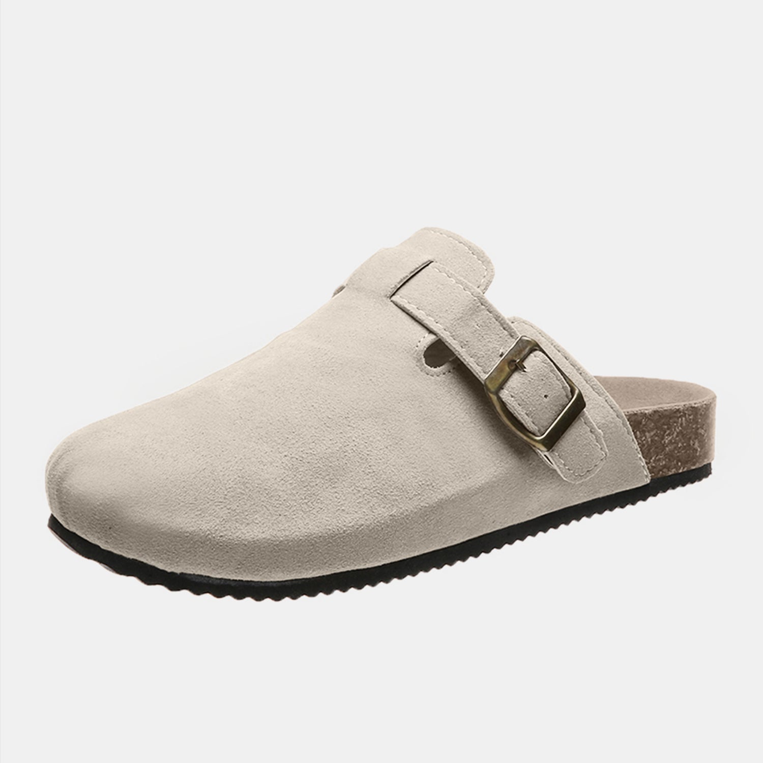 Suede Closed Toe Buckle Slide - Luminous Bear Shop