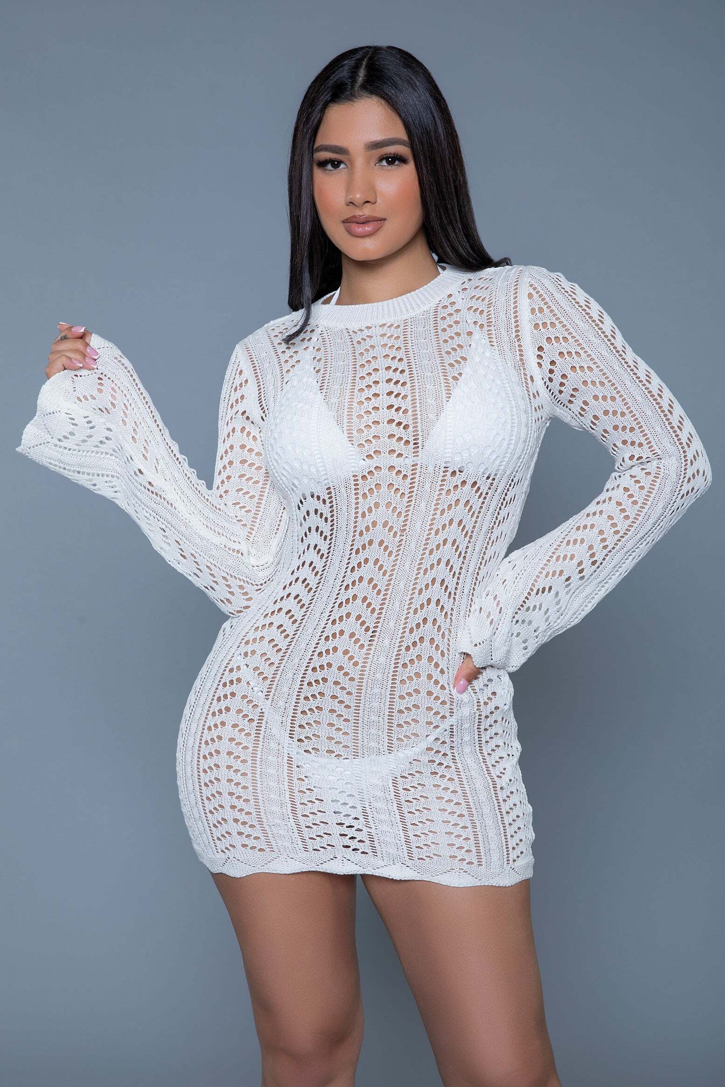 2409 Kinsley Crochet Mini Dress