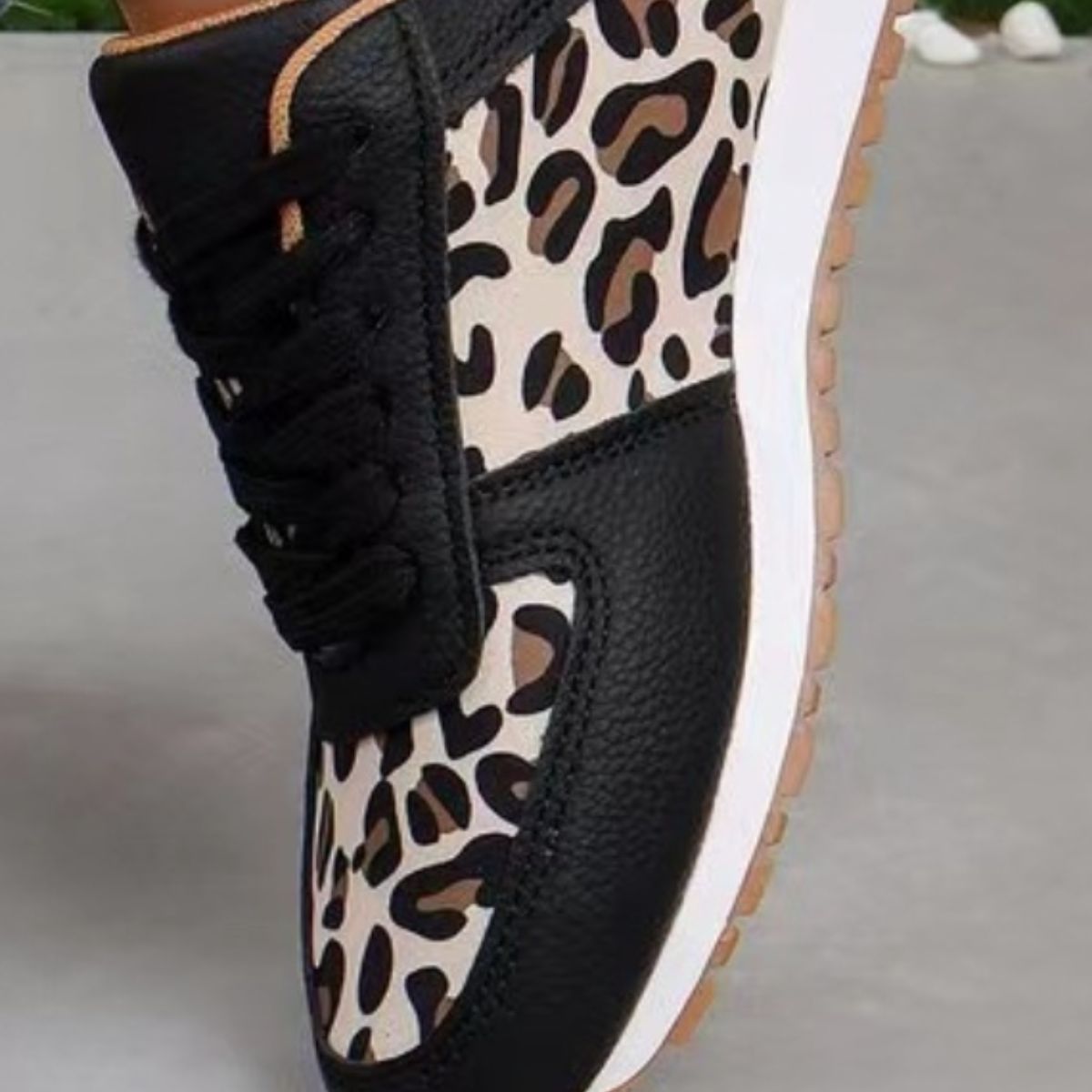 Tied Printed PU Leather Athletic - Luminous Bear Shop