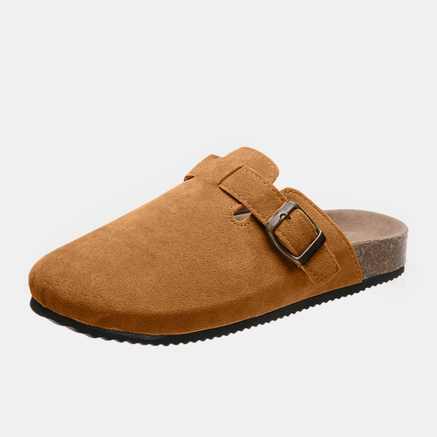 Suede Closed Toe Buckle Slide - Luminous Bear Shop