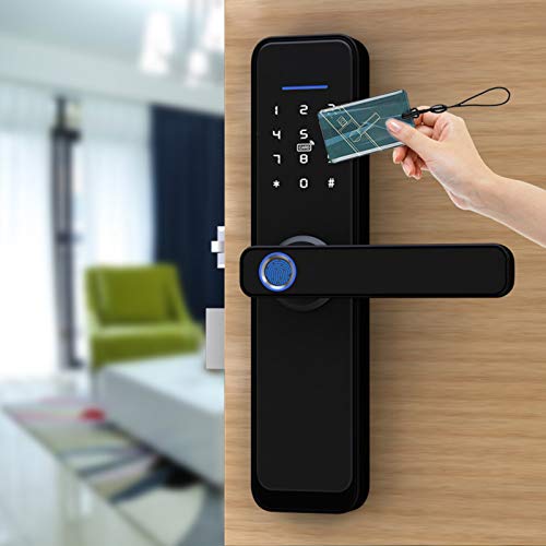 Security Smart Lock Touch, Fingerprint Scanner, Keyless Entry Door Lock, Electronic Deadbolt, Touchscreen Keypad Door Lock with Handle, Easy to Install|B085ZKCPR4