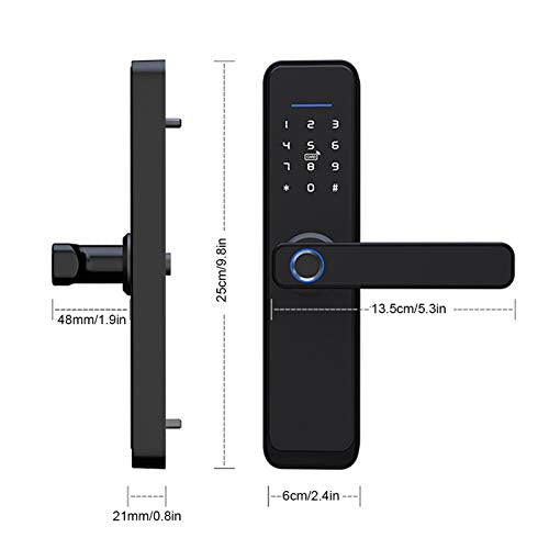 Security Smart Lock Touch, Fingerprint Scanner, Keyless Entry Door Lock, Electronic Deadbolt, Touchscreen Keypad Door Lock with Handle, Easy to Install|B085ZKCPR4