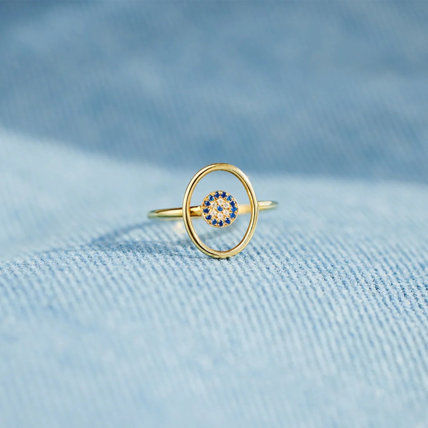 925 Sterling Silver Evil Eye Ring - Luminous Bear Shop