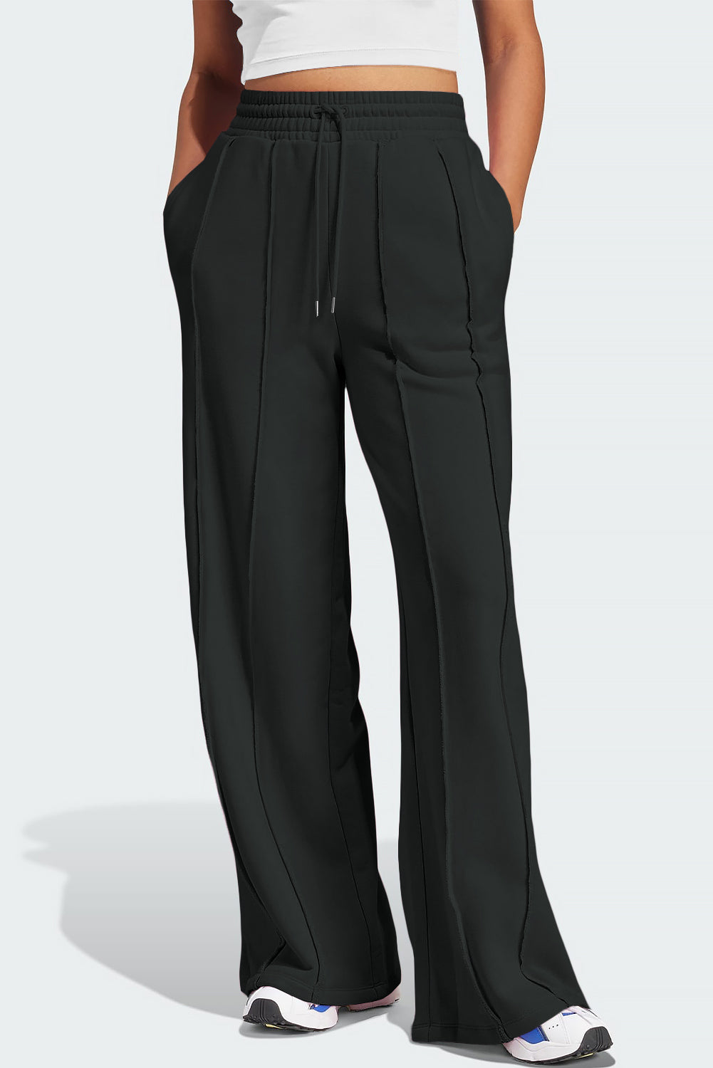 Wide Leg Drawstring Sweatpants