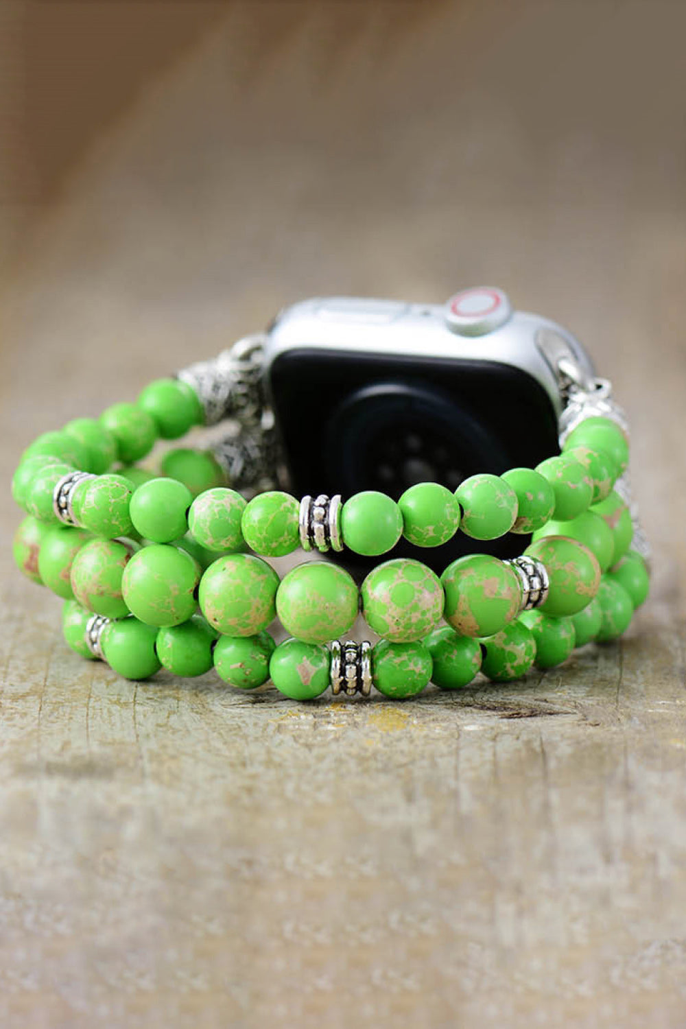 Synthetic Imperial Jasper Beaded Watchband Bracelet - Luminous Bear Shop
