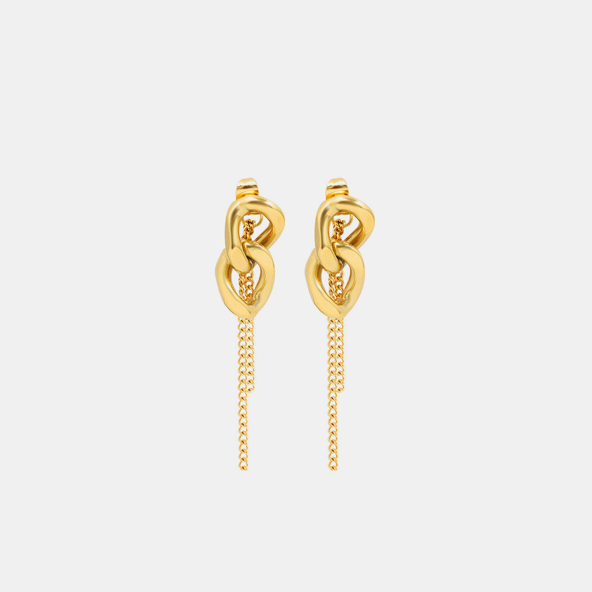 Titanium Steel Chain Shape Earrings - Luminous Bear Shop