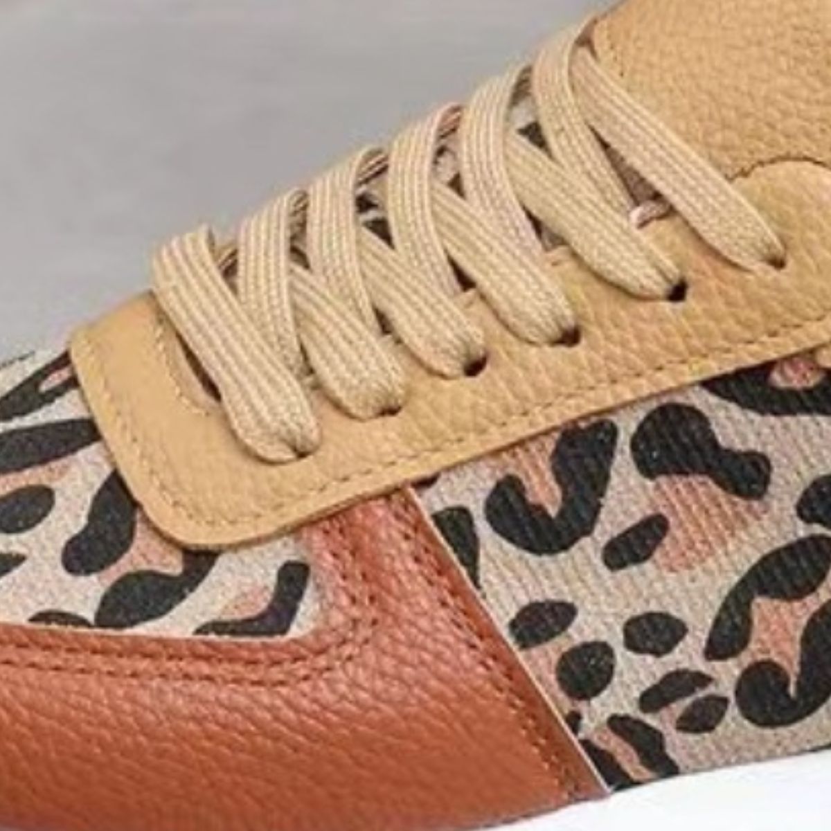 Tied Printed PU Leather Athletic - Luminous Bear Shop
