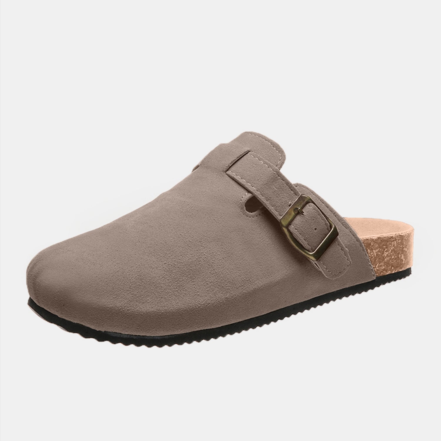 Suede Closed Toe Buckle Slide - Luminous Bear Shop