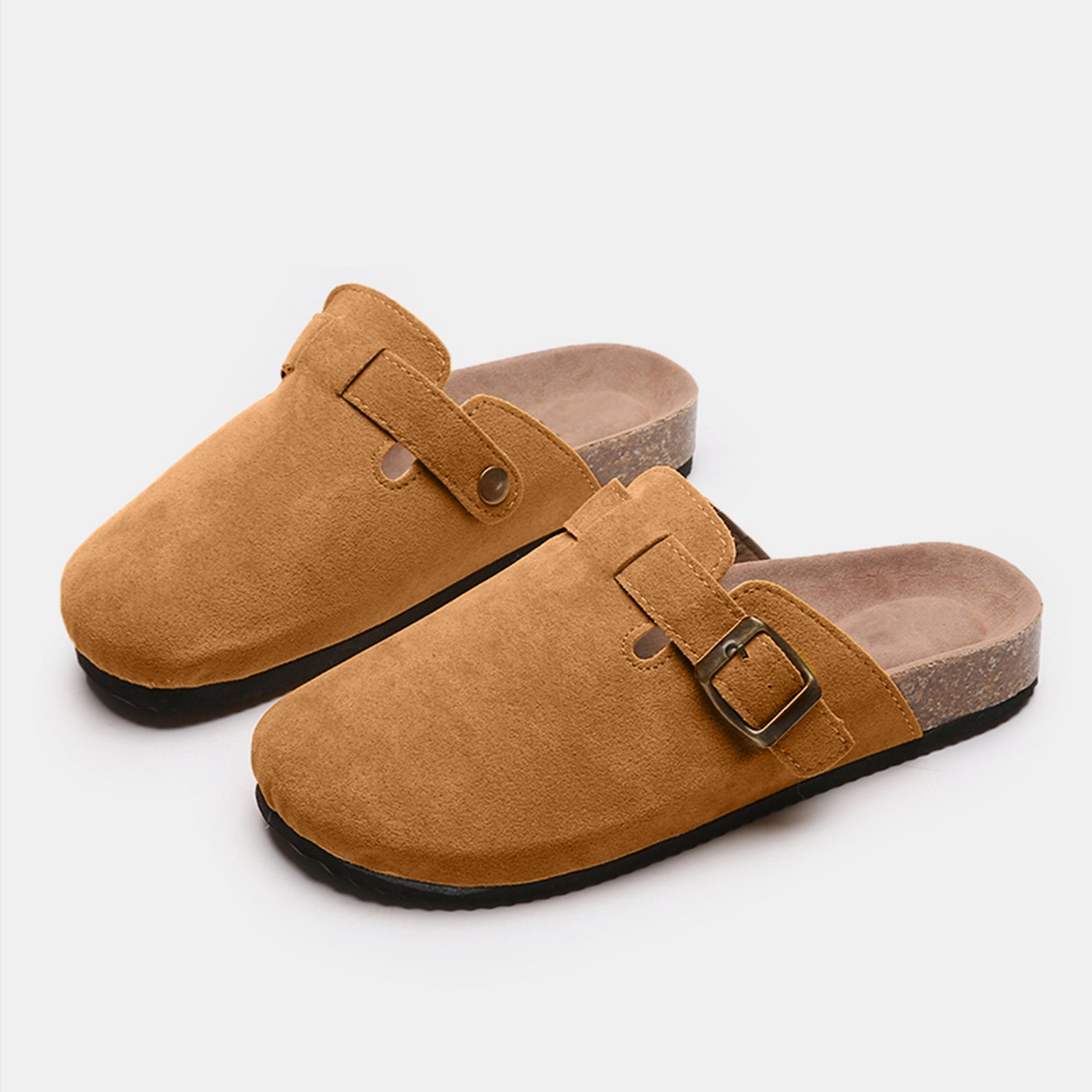Suede Closed Toe Buckle Slide - Luminous Bear Shop