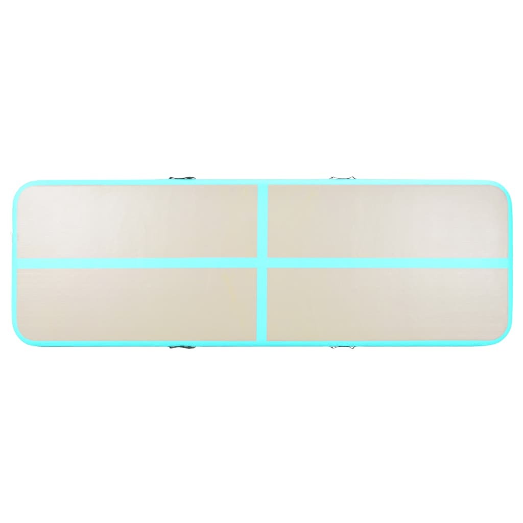 Inflatable Gymnastics Mat with Pump 157.4"x39.3"x3.9" PVC Green