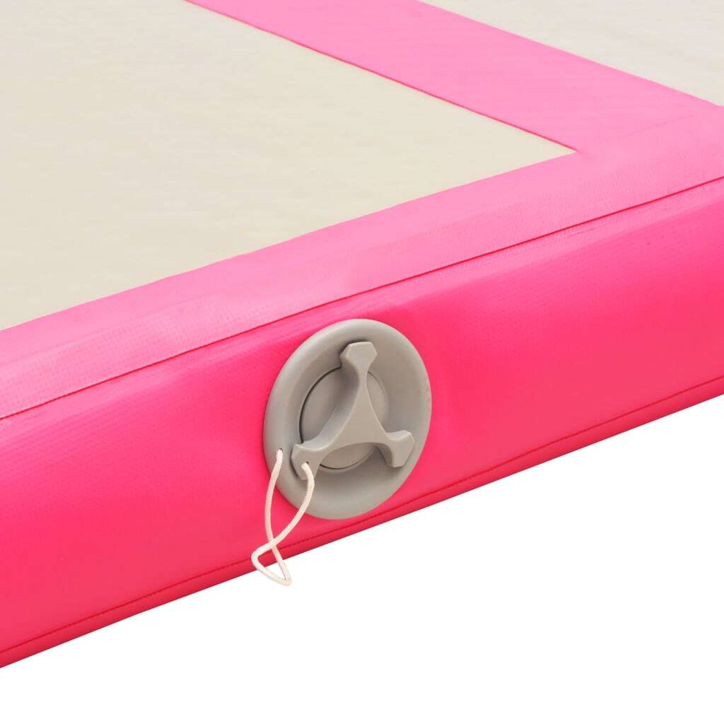 Inflatable Gymnastics Mat with Pump 275.6"x39.4"x3.9" PVC Pink