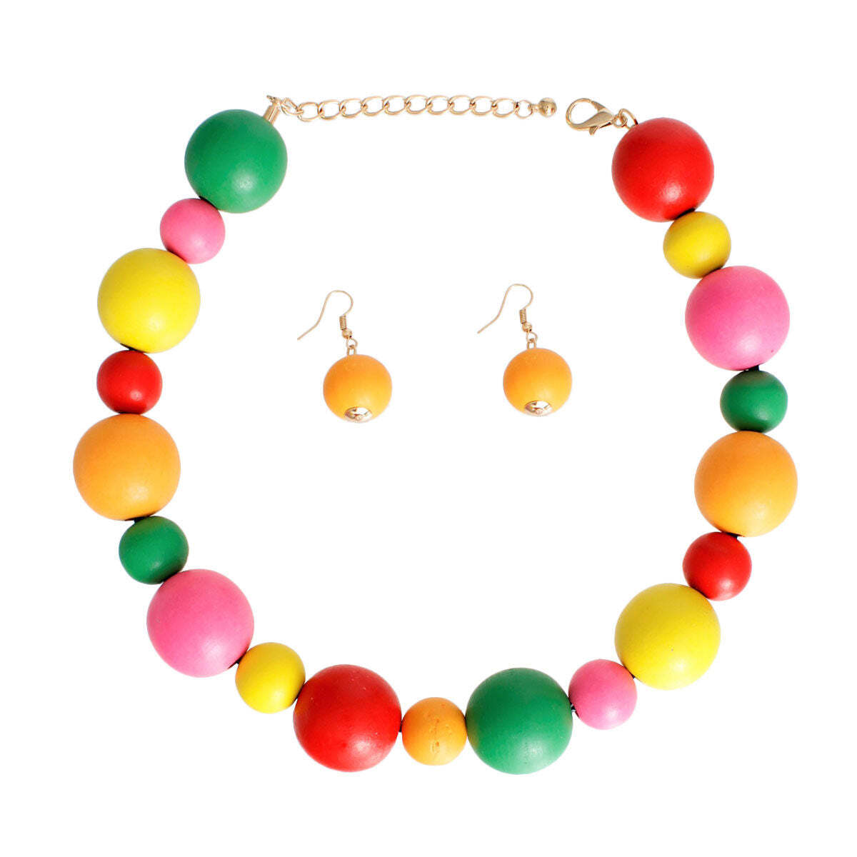 Rainbow Wood Necklace - Luminous Bear Shop