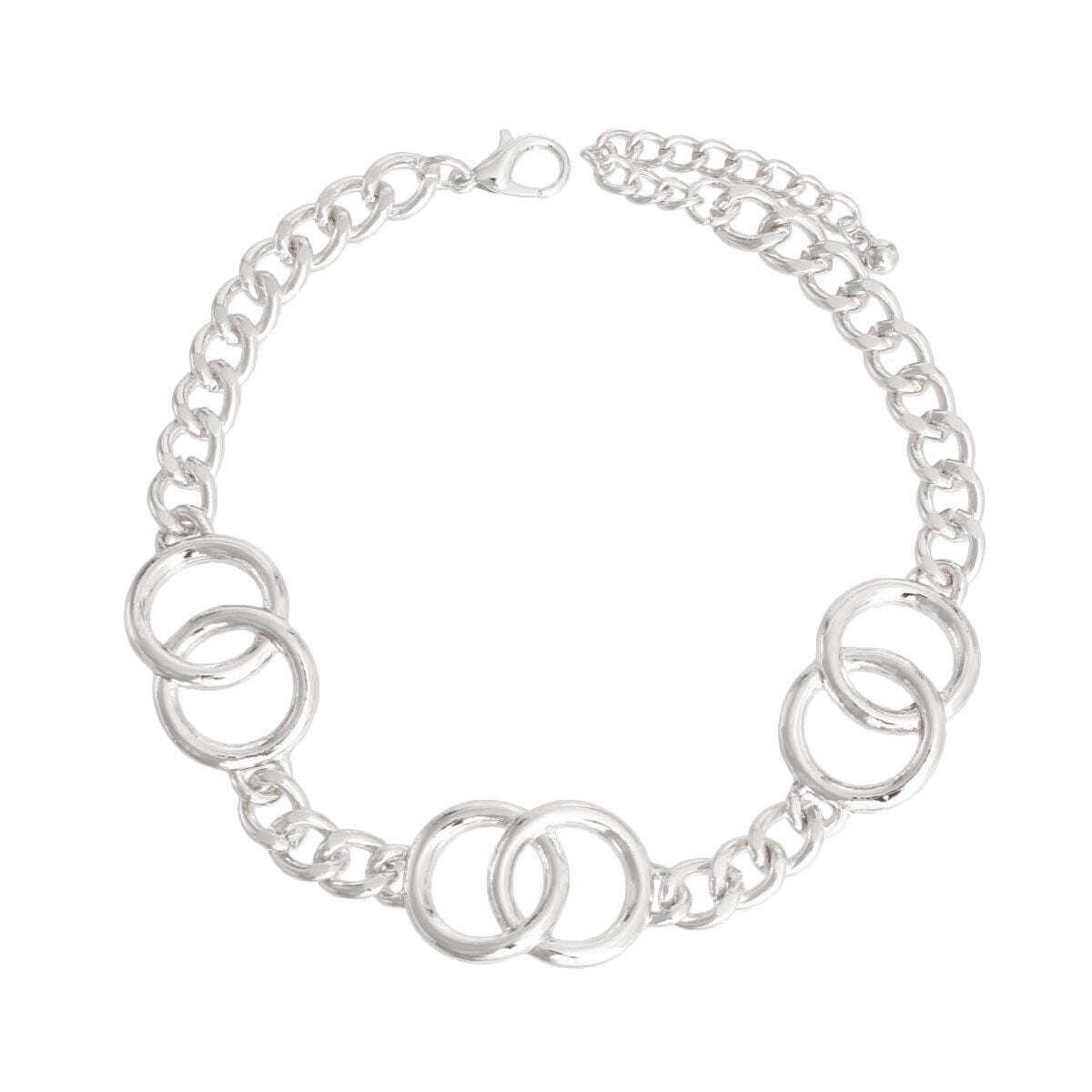 Silver Linked Ring Anklet - Luminous Bear Shop