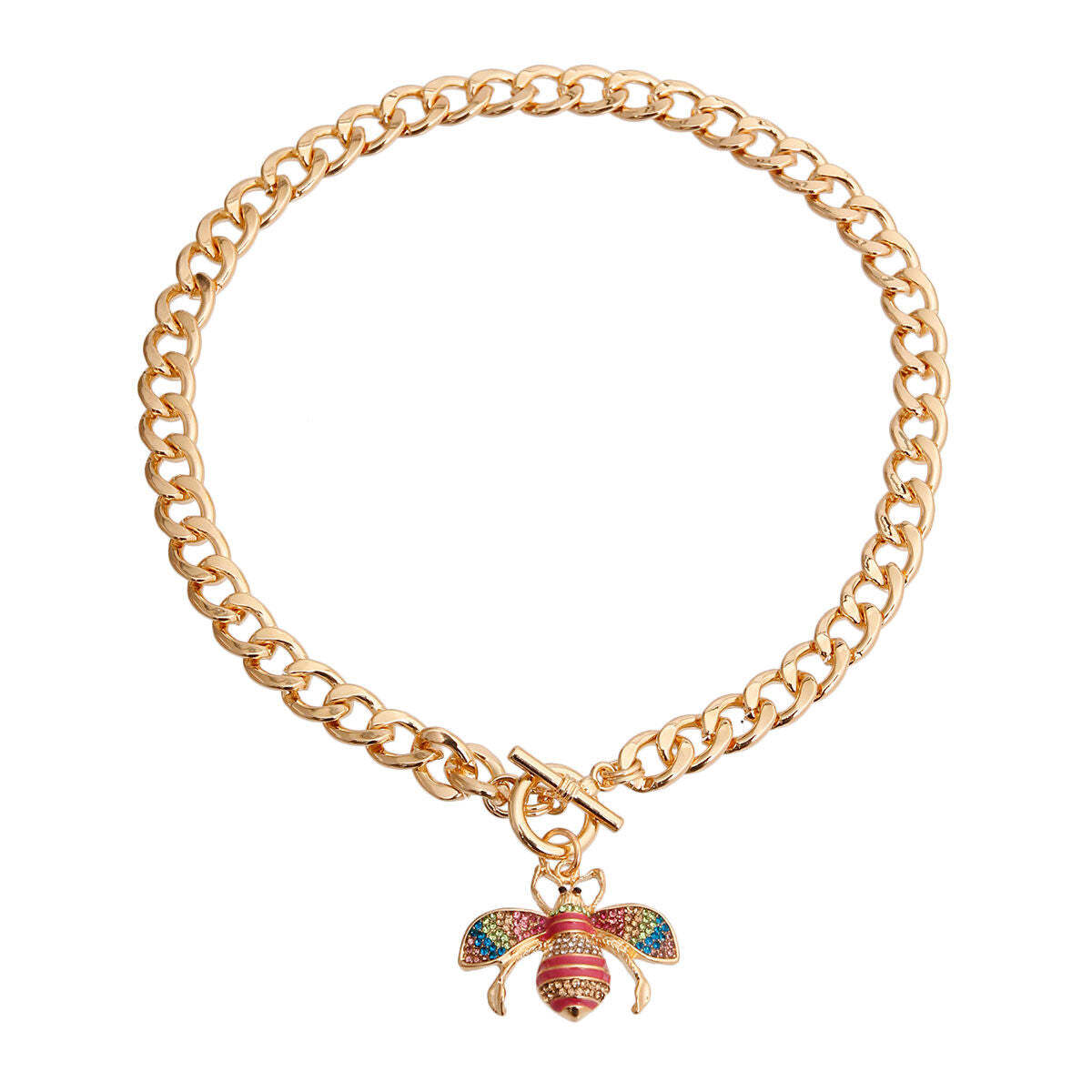 Rainbow Rendezvous: Bee Charm Necklace - Luminous Bear Shop