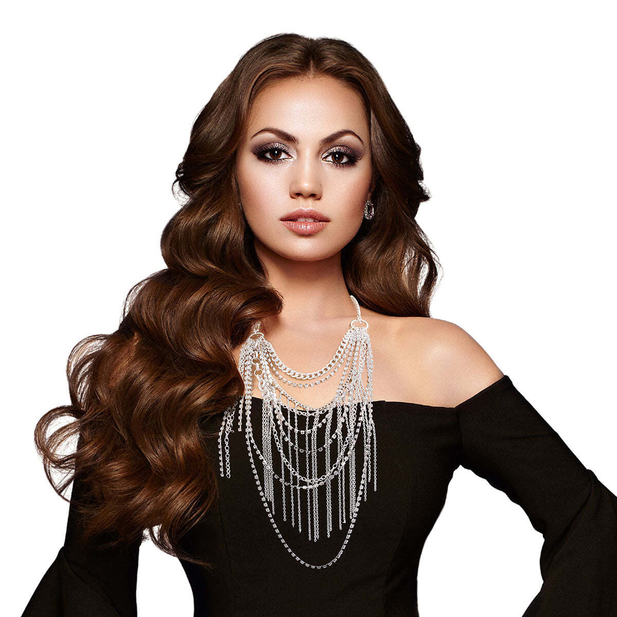 Silver Vintage Fringe Chain Necklace - Luminous Bear Shop