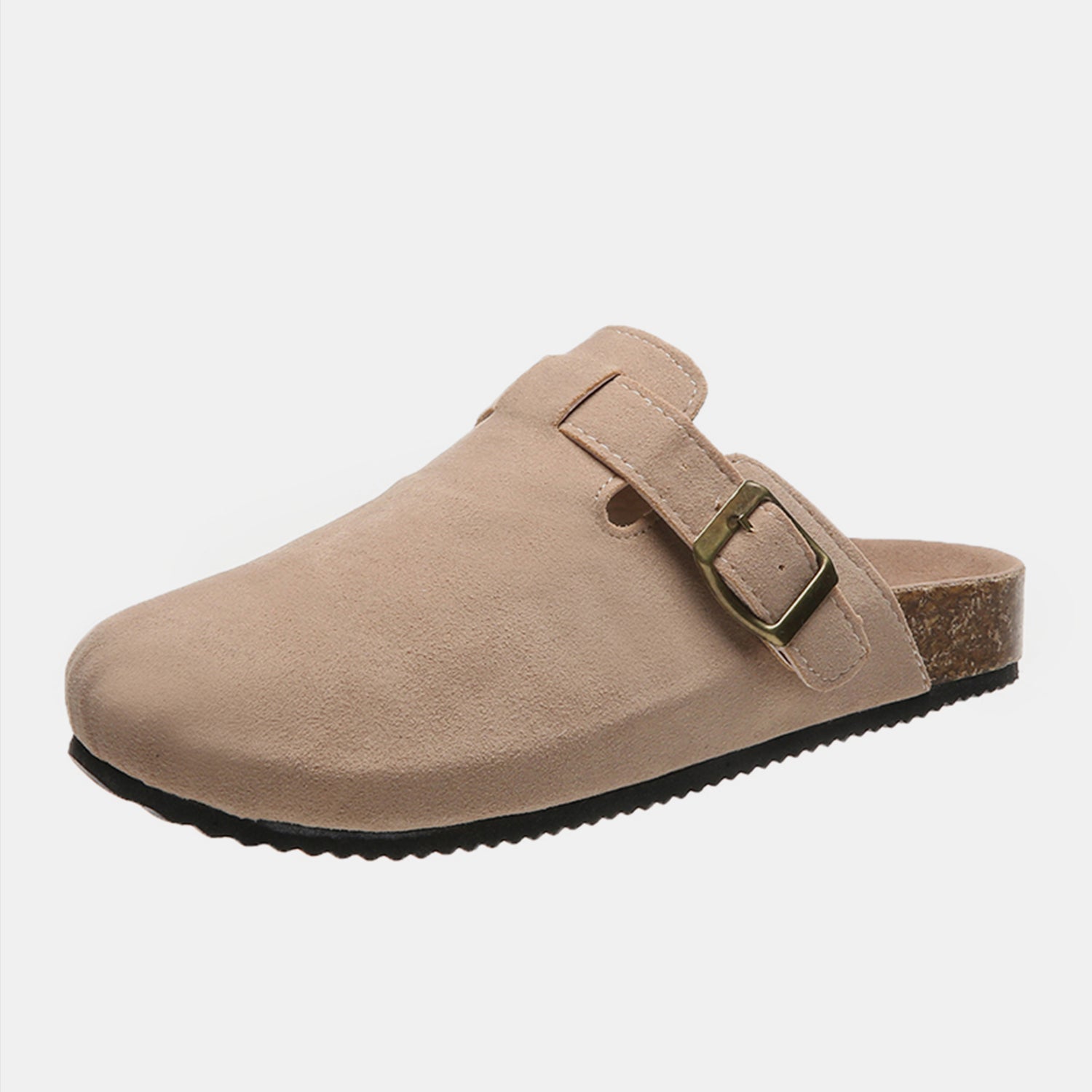 Suede Closed Toe Buckle Slide - Luminous Bear Shop