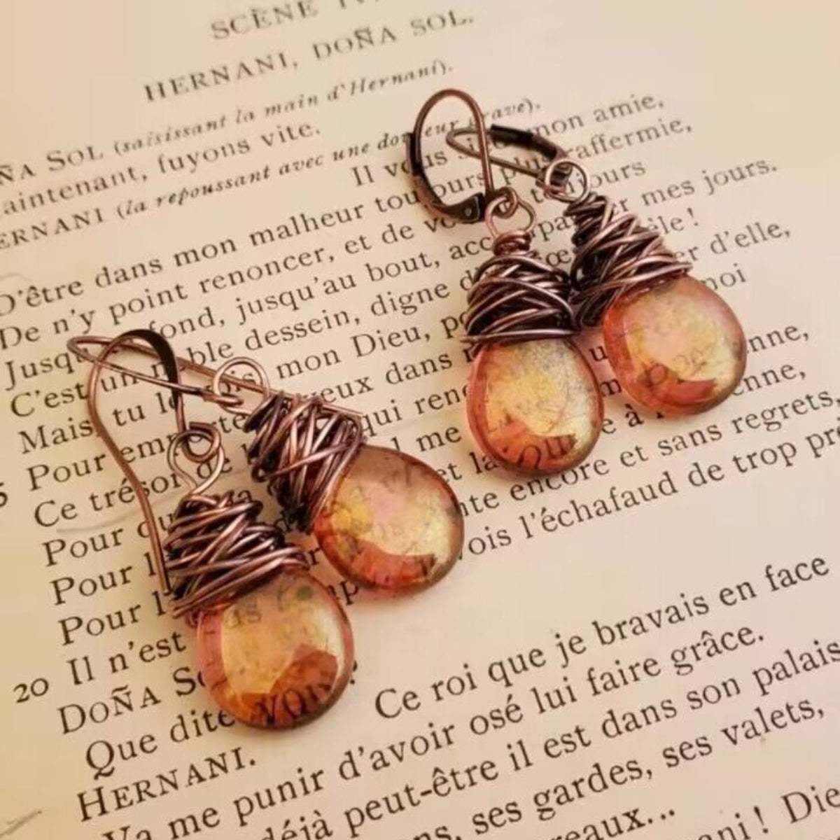 Alloy Gemstone Drop Earrings - Luminous Bear Shop