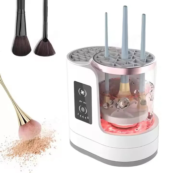 Automatic Cosmetic Electric Makeup Brush Cleaner Machine with Makeup Brush Dryer for Makeup Sponges and Brushes