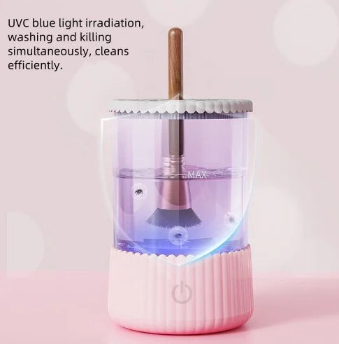 π 3-in-1 Portable Electric Makeup Brush Cleaner & Dryer β Automatic Spinner, Drying Rack & Sterilizer | Professional Brush Cleaning Kit