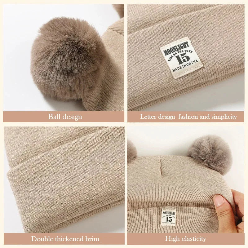 Autumn & Winter Baby Hat β Double-Layered Warm Beanie for Newborns (0β12 Months)