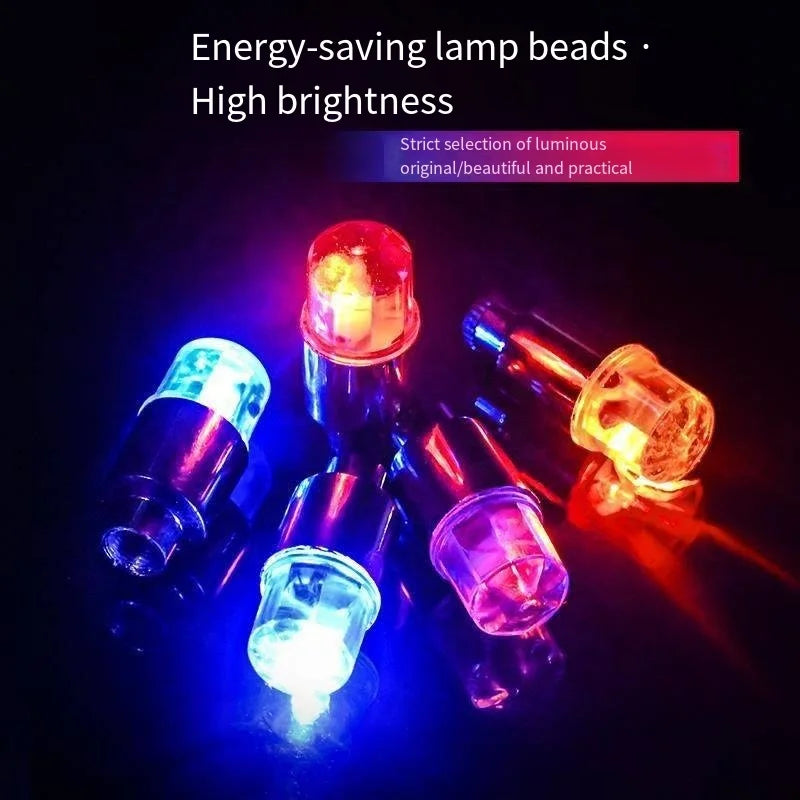 2PCS Car LED Wheel Lights β Tire Valve Cap Lamps for Rims & Hubs, Motion-Activated Decoration
