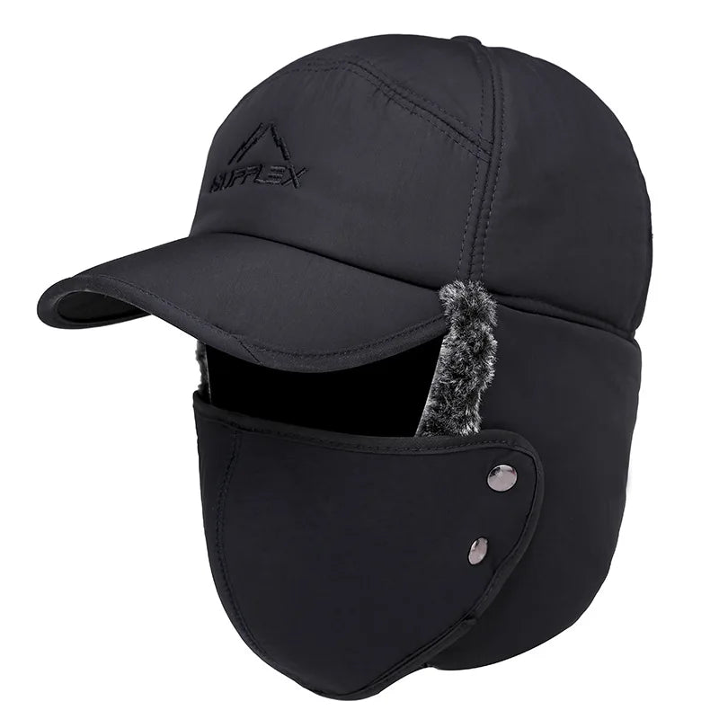 Waterproof Trapper Hat with Detachable Face Mask & Ear Flaps β Full Coverage Winter Hat for Extreme Cold